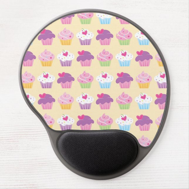 Pretty Cupcake Pattern Gel Mouse Pad (Front)