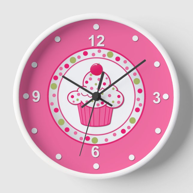 Pretty Cupcake Wall Clock (Front)