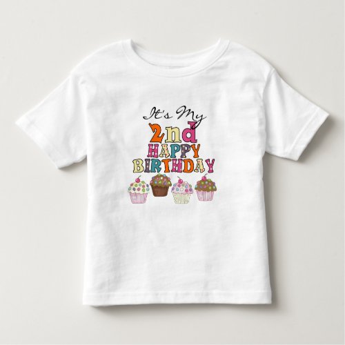 Pretty Cupcakes 2nd Birthday Tshirts and Gifts