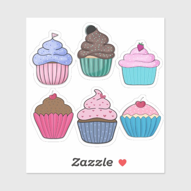 Pretty Cupcakes Sticker (Sheet)