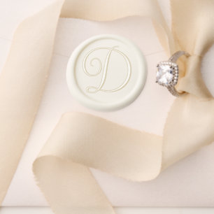 Pretty Curly Script Letter D Monogram Wax Seal Stamp