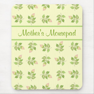 Pretty Custom Mousepad, Nostalgic Rosebuds Mouse Pad