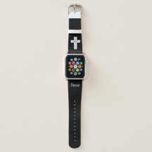 pretty CUSTOM NAME with CROSS | Apple Watch Band