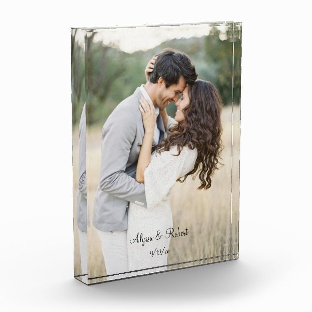 Pretty, Custom Photo, Personalized Photo Block (Left)