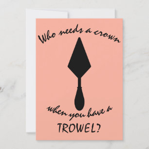Pretty Custom Pink and Black Archaeologist Trowel Card