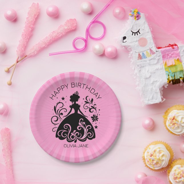 Pretty Custom Princess Birthday party  Paper Plates (Party)