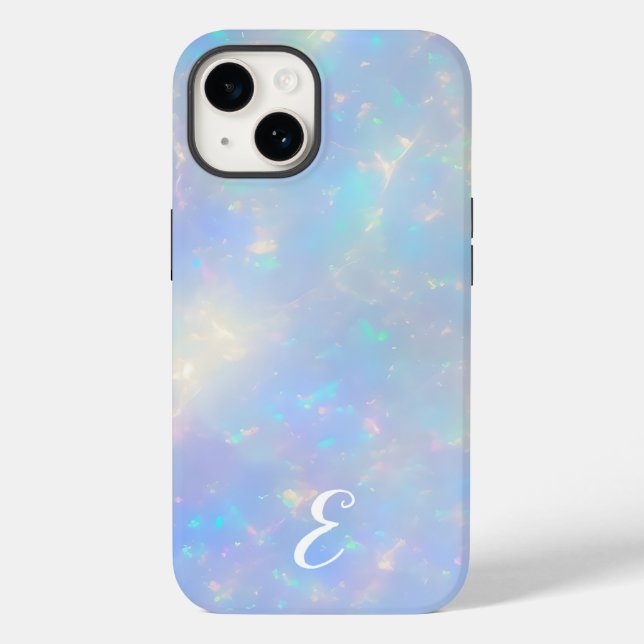 Pretty Customizable Faux Opal Gemstone Case-Mate iPhone Case (Back)
