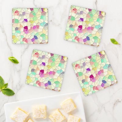 Pretty Cut Glass 2 Coaster Set