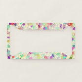 Pretty Cut Glass  License Plate Frame