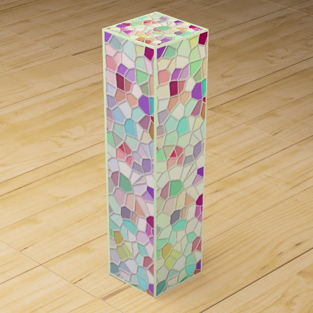 Pretty Cut Glass 2 Wine Box (Front)