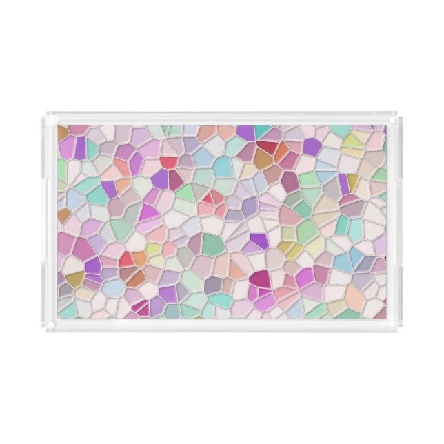 Pretty Cut Glass  Acrylic Tray (Front)