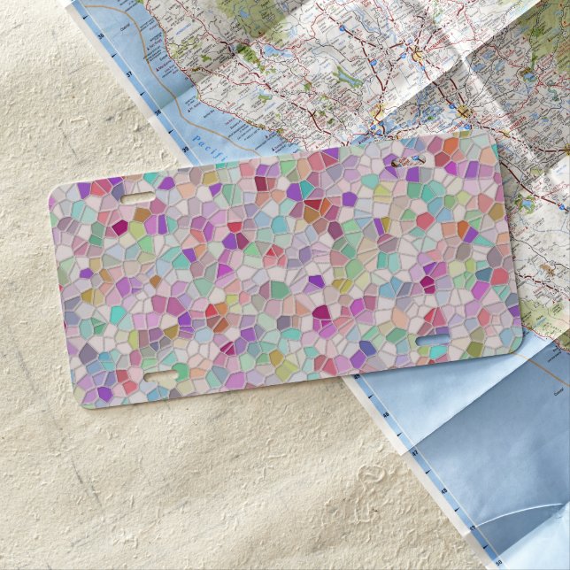 Pretty Cut Glass  License Plate (In Situ)