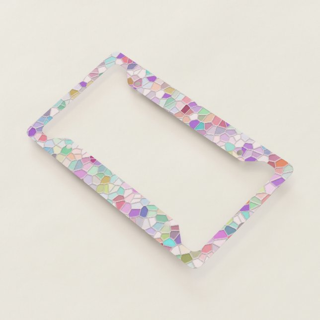 Pretty Cut Glass  License Plate Frame