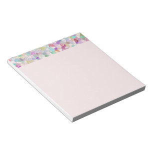 Pretty Cut Glass Notepad Pink