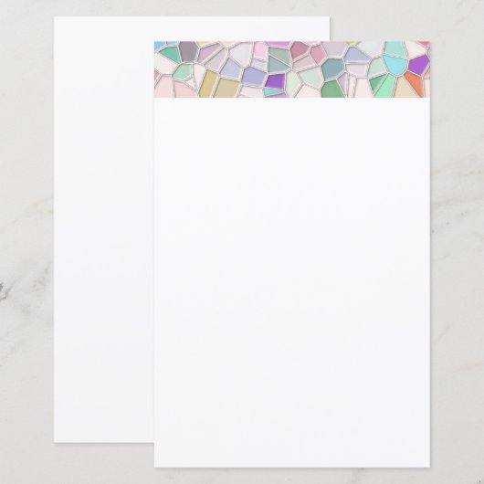 Pretty Cut Glass Notepad White (Front/Back)