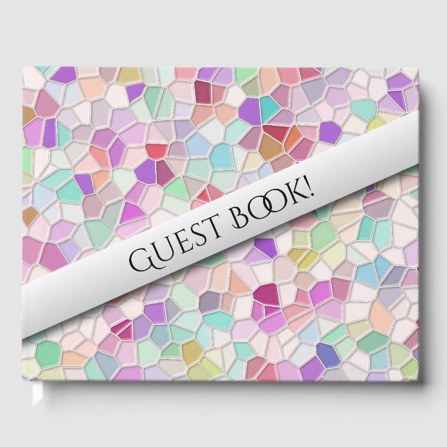 Pretty Cut Glass Personal  Guest Book (Front)