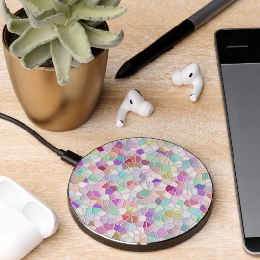 Pretty Cut Glass Wireless Charger (Desk 2)