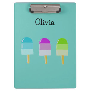 Pretty Cute Clipboard with Popsicle 3 Design