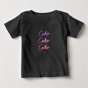 Pretty Cute Colorful Text Cake Baby T-Shirt