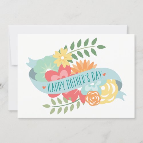 Pretty Cute Florals Mothers Day Card