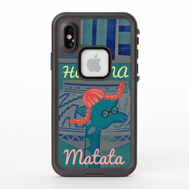 Pretty Cute Funny Giraffe Hakuna Matata Latest art LifeProof iPhone Case (Back)