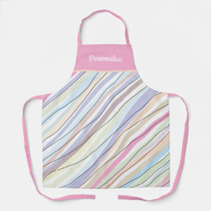 Pretty Cute Pastel Pink Abstract Design Pattern Apron