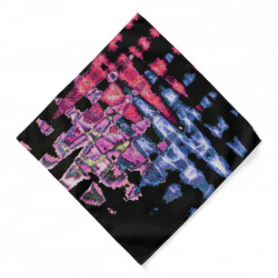 Pretty Cute Purple Ash Gray and Black Watercolors Bandana