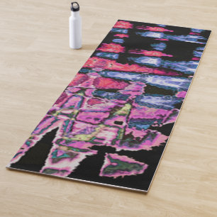 Pretty Cute Purple Ash Gray and Black Watercolors Yoga Mat