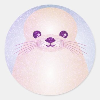 Pretty Cute Seal Sticker by nyxxie at Zazzle