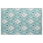 Pretty Cute Trendy Turquoise Ikat Tribal Pattern Fabric