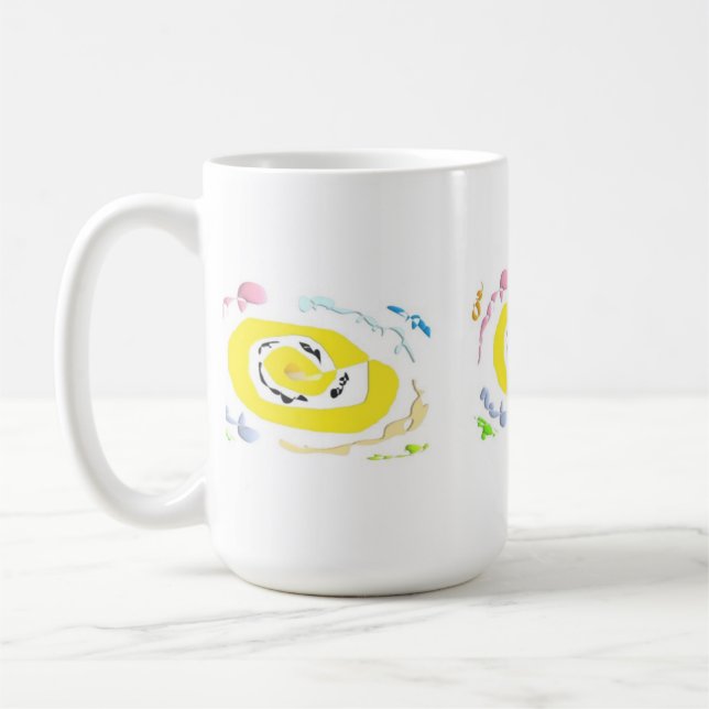 Pretty cute yellow flower type patterns coffee mug (Left)