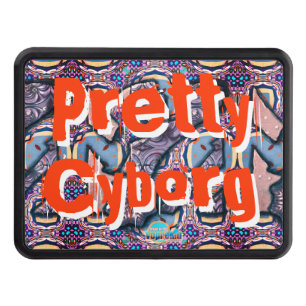 Pretty Cyborg Floral Cyberpunk Pattern Hitch Cover