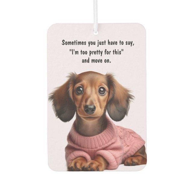 Pretty Dachshund Air Freshener (Front)