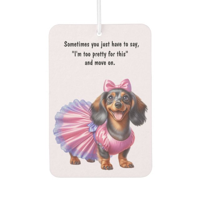 Pretty Dachshund Air Freshener (Front)