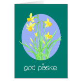 Pretty Daffodils Danish Language Easter (Front)