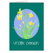 Pretty Daffodils Dutch Language Easter (Front)