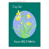 Pretty Daffodils March Birthday for Aunt (Front)