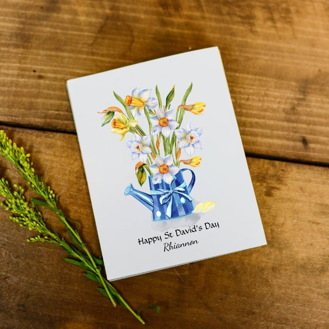 Pretty Daffodils St David's Day Personailzed  Cards (Creator Uploaded)