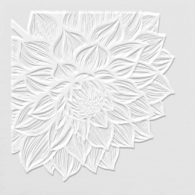Pretty Dahlia Bloom Blossom Left Corner Design Embosser (Design)