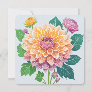 Pretty Dahlia Invitation