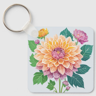 Pretty Dahlia Keychain