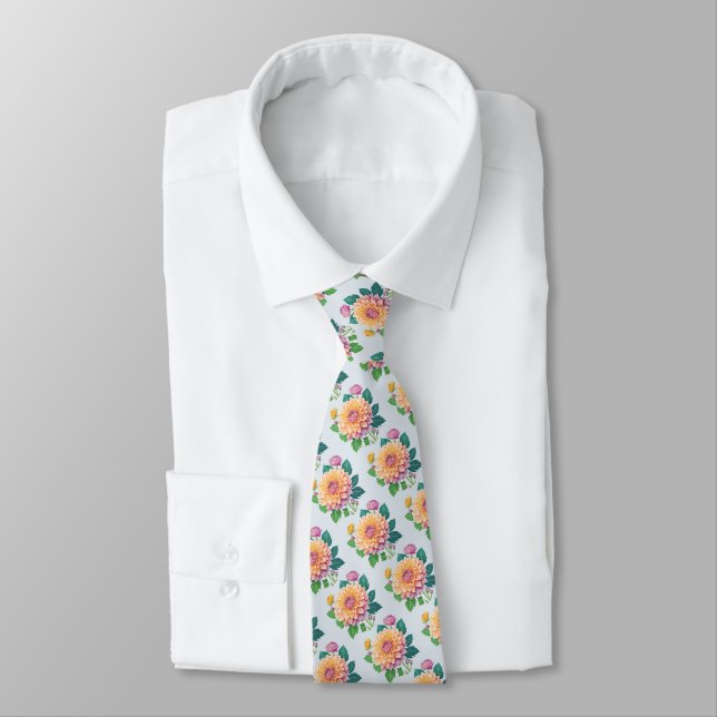 Pretty Dahlia Neck Tie (Tied)