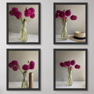 Pretty Dahlia Original Flower Photograph Wall Art Sets