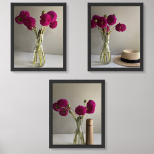 Pretty Dahlia Original Flower Photograph Wall Art Sets