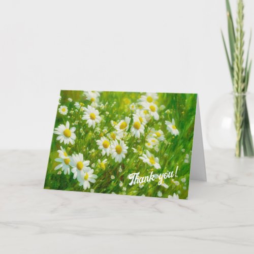 Pretty Daisie Daisy Garden Thank You Card