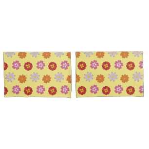 Pretty Daisies Floral Yellow Flower Pattern Pillow Case