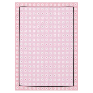 Pretty Daisies, French pinks and black border Tablecloth