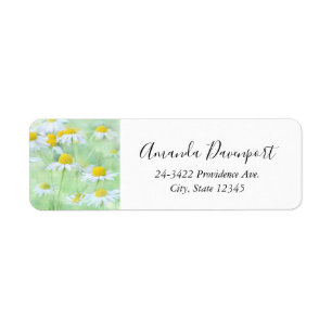Pretty Daisies in a Field Label