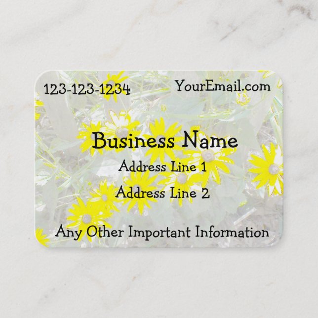 Pretty Daisies Nature Business Card (Front)