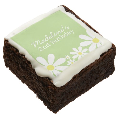 Pretty Daisies Personalized Brownie